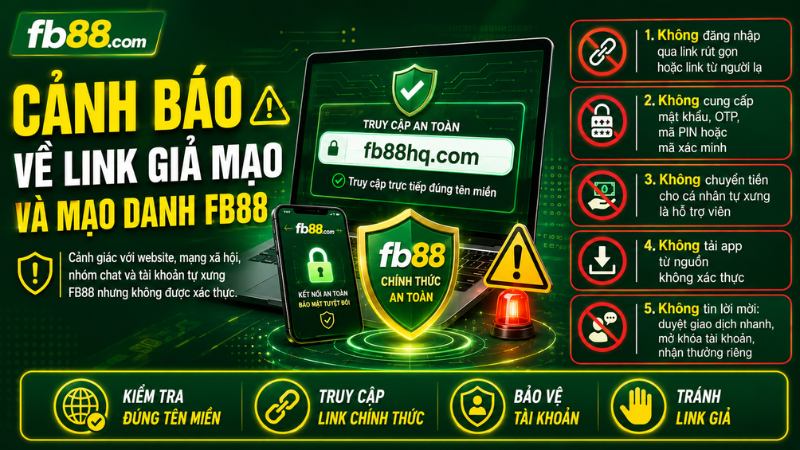 Cảnh Báo Về Link Giả Mạo Và Mạo Danh FB88