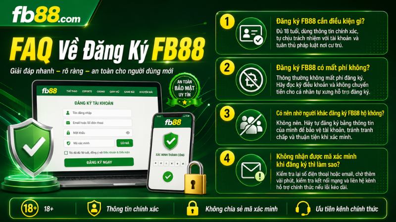 FAQ Về Đăng Ký FB88