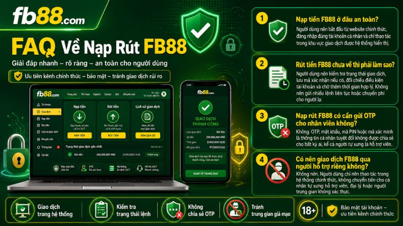 FAQ Về Nạp Rút FB88